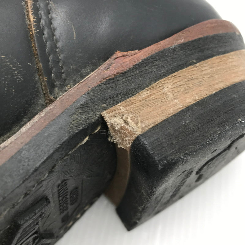 【中古品】【メンズ】 RED WING レッドウィング ENGINEER BOOTS 9268 茶芯 スチールトゥ エンジニアブーツ 靴 164-251112-rt-02-tag サイズ：9D カラー：ブラック 万代Net店