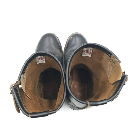 【中古品】【メンズ】 RED WING レッドウィング ENGINEER BOOTS 9268 茶芯 スチールトゥ エンジニアブーツ 靴 164-251112-rt-02-tag サイズ：9D カラー：ブラック 万代Net店