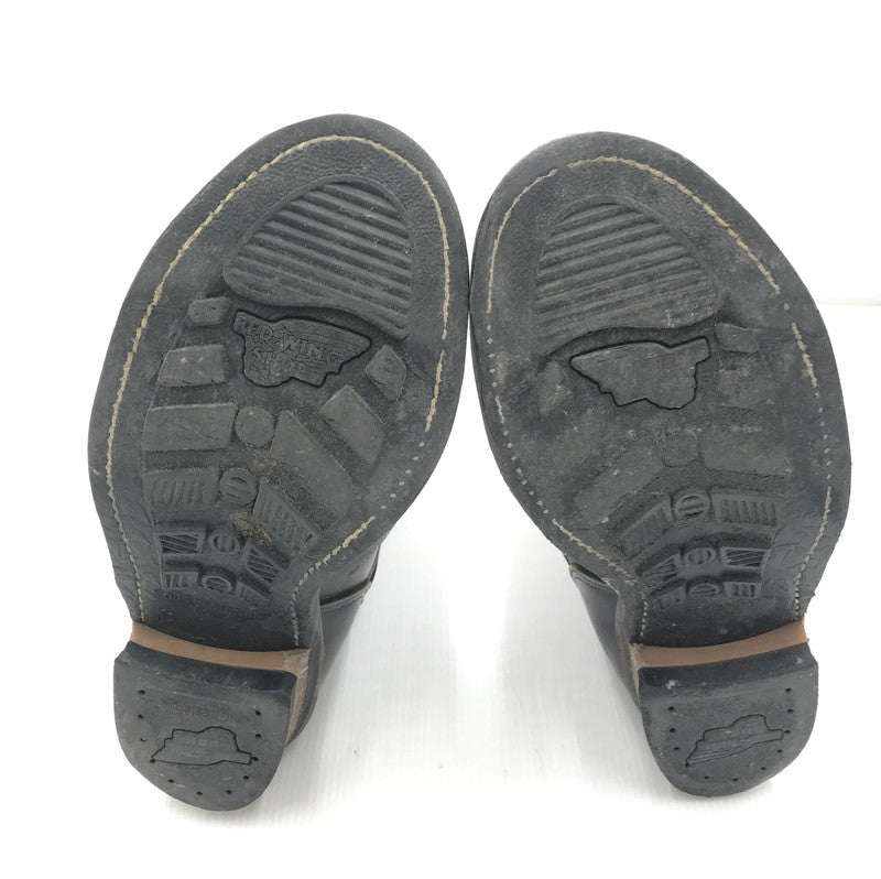 【中古品】【メンズ】 RED WING レッドウィング ENGINEER BOOTS 9268 茶芯 スチールトゥ エンジニアブーツ 靴 164-251112-rt-02-tag サイズ：9D カラー：ブラック 万代Net店