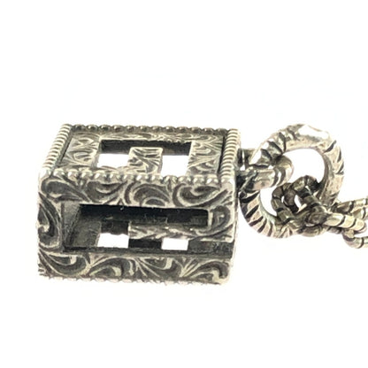 【現状渡し品】【メンズ】 GUCCI グッチ SQUARE G NECKLACE 552768 スクエアG ネックレス アクセサリー 182-251112-na-01-tag カラー：シルバー 万代Net店