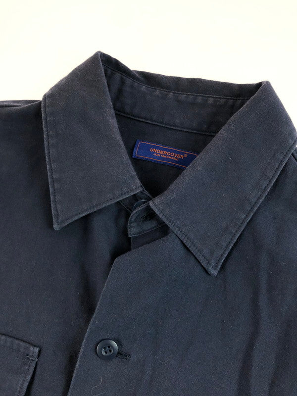 【中古品】【メンズ】 UNDERCOVER アンダーカバー SCAB復刻 16SS BACK SATIN 3/4 SLEEVE SHIRT UCQ4402-2 バック サテン シャツ 半袖シャツ 140-251112-na-11-tag サイズ：2 カラー：ネイビー 万代Net店