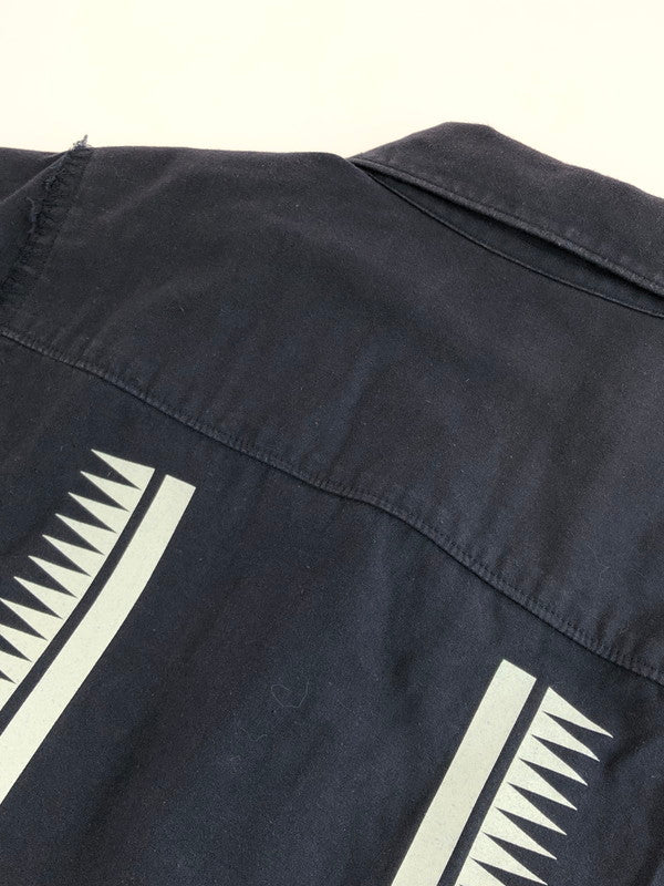 【中古品】【メンズ】 UNDERCOVER アンダーカバー SCAB復刻 16SS BACK SATIN 3/4 SLEEVE SHIRT UCQ4402-2 バック サテン シャツ 半袖シャツ 140-251112-na-11-tag サイズ：2 カラー：ネイビー 万代Net店