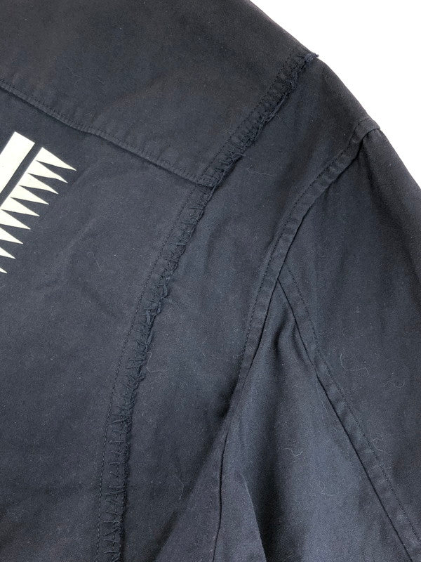 【中古品】【メンズ】 UNDERCOVER アンダーカバー SCAB復刻 16SS BACK SATIN 3/4 SLEEVE SHIRT UCQ4402-2 バック サテン シャツ 半袖シャツ 140-251112-na-11-tag サイズ：2 カラー：ネイビー 万代Net店