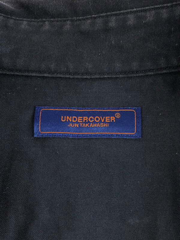 【中古品】【メンズ】 UNDERCOVER アンダーカバー SCAB復刻 16SS BACK SATIN 3/4 SLEEVE SHIRT UCQ4402-2 バック サテン シャツ 半袖シャツ 140-251112-na-11-tag サイズ：2 カラー：ネイビー 万代Net店