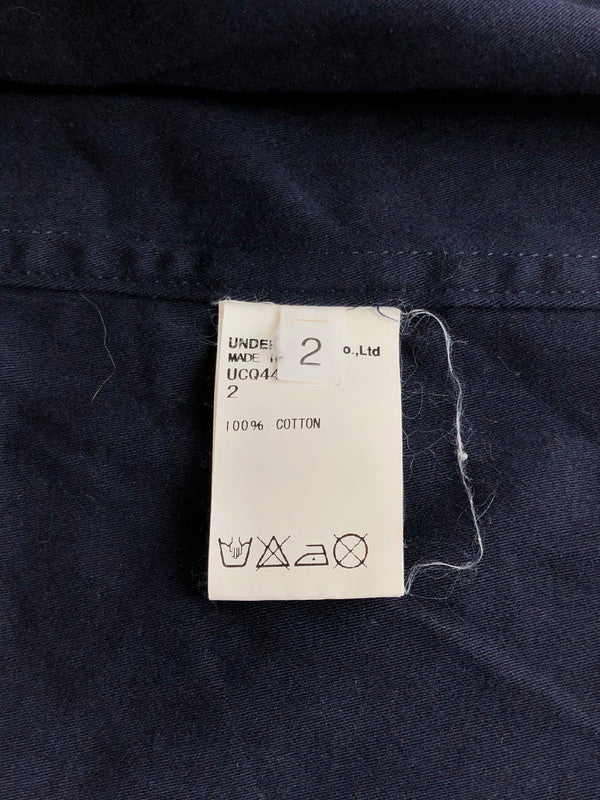 【中古品】【メンズ】 UNDERCOVER アンダーカバー SCAB復刻 16SS BACK SATIN 3/4 SLEEVE SHIRT UCQ4402-2 バック サテン シャツ 半袖シャツ 140-251112-na-11-tag サイズ：2 カラー：ネイビー 万代Net店