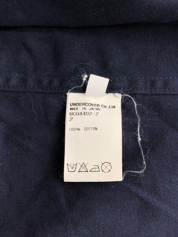【中古品】【メンズ】 UNDERCOVER アンダーカバー SCAB復刻 16SS BACK SATIN 3/4 SLEEVE SHIRT UCQ4402-2 バック サテン シャツ 半袖シャツ 140-251112-na-11-tag サイズ：2 カラー：ネイビー 万代Net店