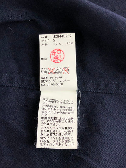 【中古品】【メンズ】 UNDERCOVER アンダーカバー SCAB復刻 16SS BACK SATIN 3/4 SLEEVE SHIRT UCQ4402-2 バック サテン シャツ 半袖シャツ 140-251112-na-11-tag サイズ：2 カラー：ネイビー 万代Net店