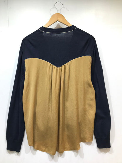 【中古品】【レディース】 16SS DOCKING CARDIGAN AUQ1901 16年春夏 ドッキング カーディガン トップス 168-251115-rt-18-tag サイズ：2 カラー：ネイビー 万代Net店