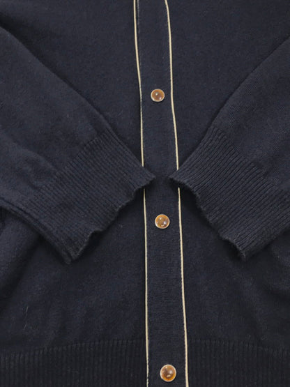 【中古品】【レディース】 16SS DOCKING CARDIGAN AUQ1901 16年春夏 ドッキング カーディガン トップス 168-251115-rt-18-tag サイズ：2 カラー：ネイビー 万代Net店