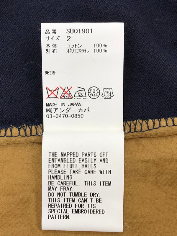 【中古品】【レディース】 16SS DOCKING CARDIGAN AUQ1901 16年春夏 ドッキング カーディガン トップス 168-251115-rt-18-tag サイズ：2 カラー：ネイビー 万代Net店