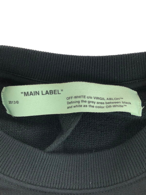 【中古品】【メンズ】 OFF-WHITE OMBA003S18003012 18SS DIAG MONALIZA CREWNECK ダイアグ モナリザ クルーネック スウェット トレーナー 142-251109-na-02-tag サイズ：XS カラー：ブラック 万代Net店