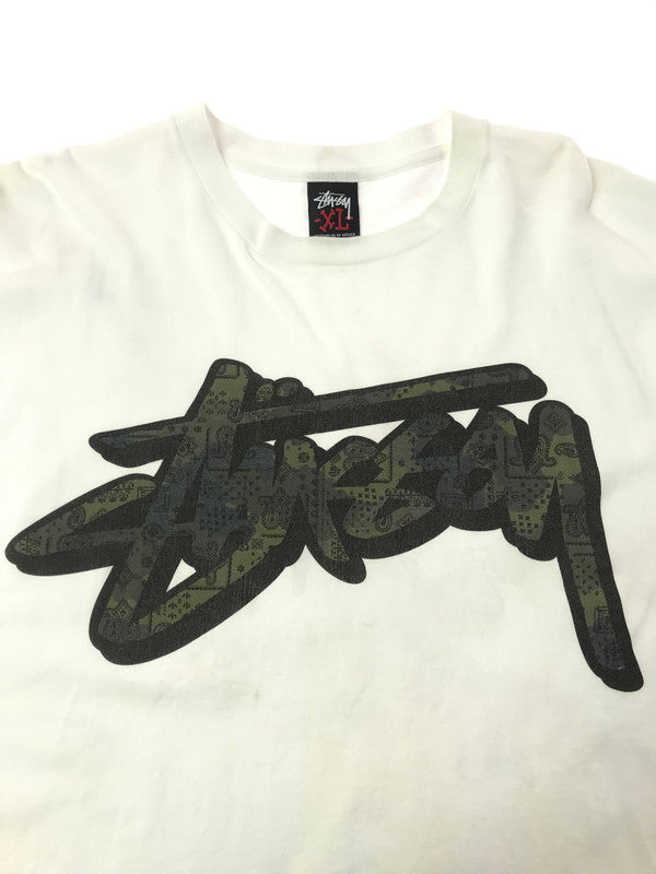 【中古品】【メンズ】 OLD STUSSY オールド ステューシー 00's LOGO L/S TSHIRT 2000年代 ロゴ 長袖Tシャツ トップス 142-260607-rt-01-tagh サイズ：XL カラー：ホワイト 万代Net店