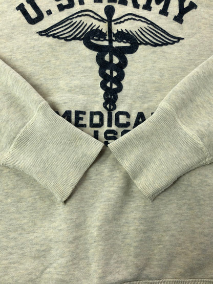 【中古品】【メンズ】 WAREHOUSE ウエアハウス U.S.ARMY MEDICAL FLOCK PRINT SWEATSHIRTS フロッキー プリント スウェットシャツ トレーナー 145-260516-na-04-tagh サイズ：40 カラー：グレー 万代Net店