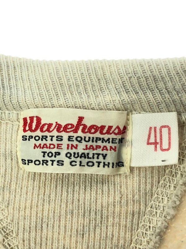 【中古品】【メンズ】 WAREHOUSE ウエアハウス U.S.ARMY MEDICAL FLOCK PRINT SWEATSHIRTS フロッキー プリント スウェットシャツ トレーナー 145-260516-na-04-tagh サイズ：40 カラー：グレー 万代Net店