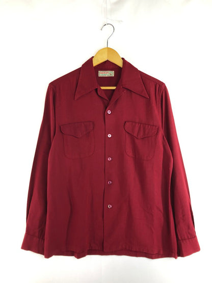 【現状渡し品】【メンズ】 McGregor マックレガー 40'S RAYON GABARDINE SHIRT 40年代 レーヨン ギャバジン シャツ 長袖シャツ 146-251109-na-12-tag サイズ：サイズ表記なし 下記参照 カラー：レッド 万代Net店