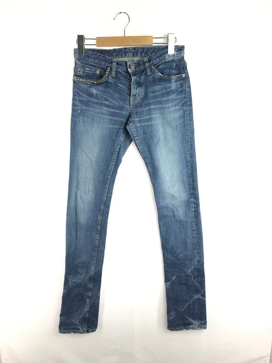 【中古品】【メンズ】 STUDS 5POCKET SKINNY DENIM7PANTS 2AP-5631 スタッズ 5ポケット スキニー デニム パンツ 151-251130-rt-06-tag サイズ：XXS カラー：インディゴ 万代Net店