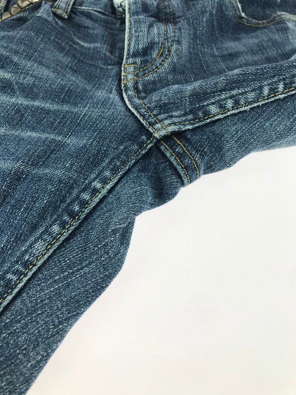 【中古品】【メンズ】 STUDS 5POCKET SKINNY DENIM7PANTS 2AP-5631 スタッズ 5ポケット スキニー デニム パンツ 151-251130-rt-06-tag サイズ：XXS カラー：インディゴ 万代Net店