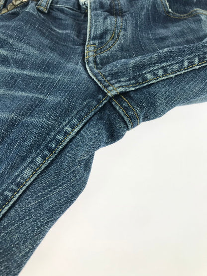 【中古品】【メンズ】 STUDS 5POCKET SKINNY DENIM7PANTS 2AP-5631 スタッズ 5ポケット スキニー デニム パンツ 151-251130-rt-06-tag サイズ：XXS カラー：インディゴ 万代Net店