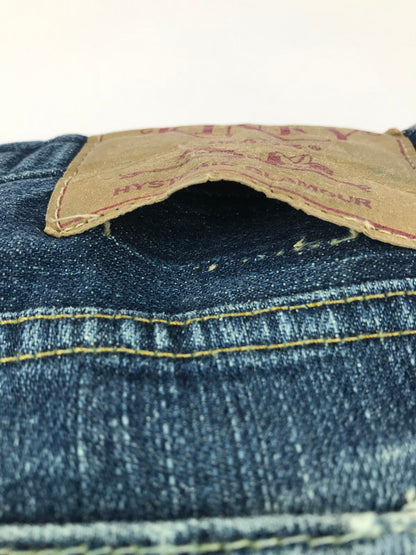 【中古品】【メンズ】 STUDS 5POCKET SKINNY DENIM7PANTS 2AP-5631 スタッズ 5ポケット スキニー デニム パンツ 151-251130-rt-06-tag サイズ：XXS カラー：インディゴ 万代Net店