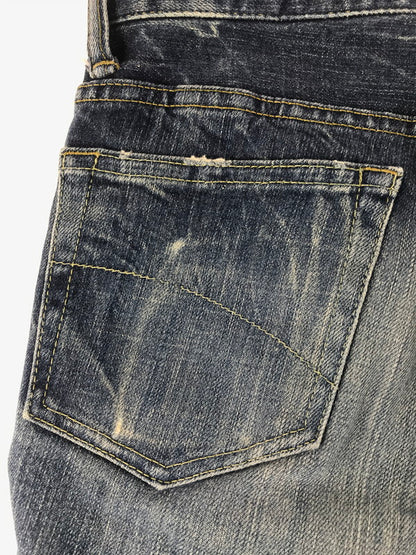 【中古品】【メンズ】 STUDS 5POCKET SKINNY DENIM7PANTS 2AP-5631 スタッズ 5ポケット スキニー デニム パンツ 151-251130-rt-06-tag サイズ：XXS カラー：インディゴ 万代Net店