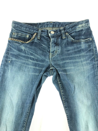 【中古品】【メンズ】 STUDS 5POCKET SKINNY DENIM7PANTS 2AP-5631 スタッズ 5ポケット スキニー デニム パンツ 151-251130-rt-06-tag サイズ：XXS カラー：インディゴ 万代Net店