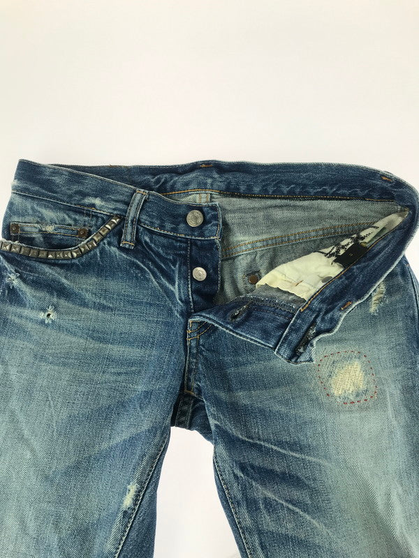 【現状渡し品】【メンズ】 HYSTERIC GLAMOUR ヒステリックグラマー STUDS 5POCKET SKINNY DENIM PANTS 2AP-5013 スタッズ 5ポケット スキニー デニム パンツ 151-251130-rt-07-tag サイズ：S カラー：インディゴ 万代Net店