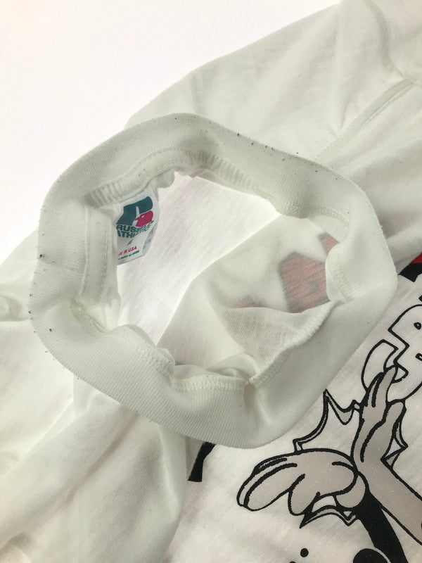 【中古品】【メンズ】 RUSSELL ラッセル 80～90's MICKEY MOUSE TEE ミッキー マウス Tシャツ USA製 ヴィンテージ トップス 146-260604-rt-23-tagh サイズ：M カラー：ホワイト 万代Net店