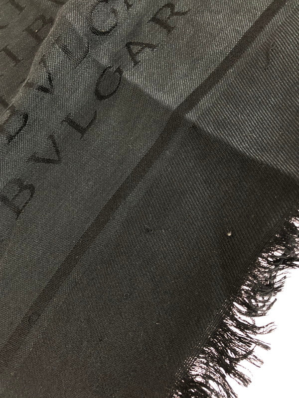 【中古品】【レディース】 BVLGARI ブルガリ LOGOMANIA CARRES ストール 183-251112-na-20-tag カラー：ブラック 万代Net店