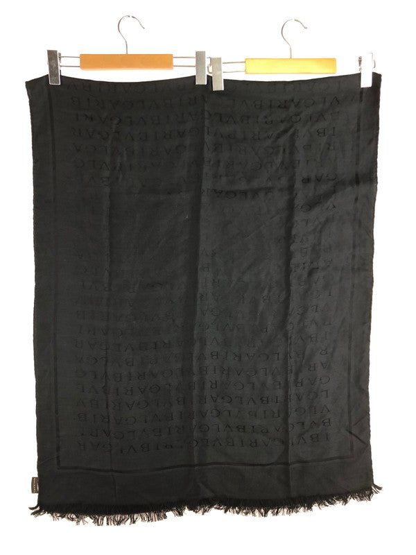 【中古品】【レディース】 BVLGARI ブルガリ LOGOMANIA CARRES ストール 183-251112-na-20-tag カラー：ブラック 万代Net店