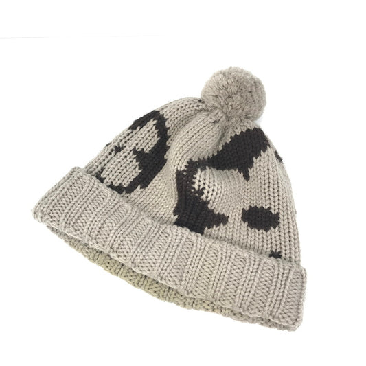 【中古品】【メンズ】 LOUIS VUITTON ルイ・ヴィトン ボネ グランフロア M72398 ボンボン ニットキャップ 帽子 アクセサリー 179-251107-yy-11-tag サイズ：F カラー：ベージュ 万代Net店