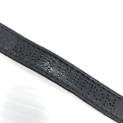 【中古品】【メンズ】 LOUIS VUITTON ルイ・ヴィトン パンチング ロゴ レザーバングル ブレスレット アクセサリー 179-251107-yy-08-tag サイズ：S カラー：ブラック/シルバー 万代Net店