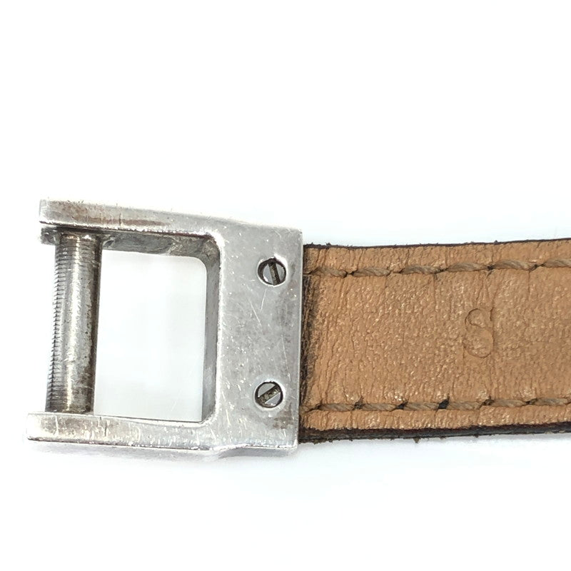 【中古品】【メンズ】 LOUIS VUITTON ルイ・ヴィトン パンチング ロゴ レザーバングル ブレスレット アクセサリー 179-251107-yy-08-tag サイズ：S カラー：ブラック/シルバー 万代Net店