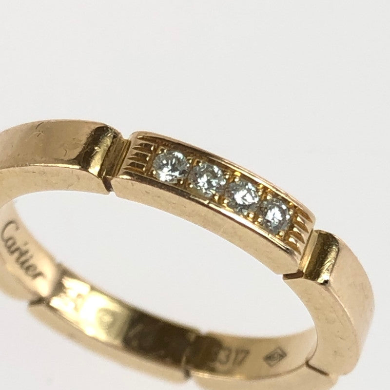 【中古品】【レディース】 CARTIER カルティエ マイヨン パンテール ウェディングリング B4080300 K18PG ダイヤモンド4石 指輪 リング アクセサリー 182-251107-yy-01-tag サイズ：49 カラー：イエローゴールド 9号 万代Net店
