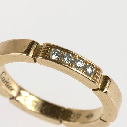 【中古品】【レディース】 CARTIER カルティエ マイヨン パンテール ウェディングリング B4080300 K18PG ダイヤモンド4石 指輪 リング アクセサリー 182-251107-yy-01-tag サイズ：49 カラー：イエローゴールド 9号 万代Net店