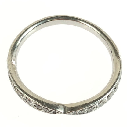 【中古品】【レディース】 TIFFANY&Co. ティファニー HARMONY BAND RING 60004581 ハーモニー バンド リング ダイヤモンド プラチナ 指輪 アクセサリー 182-251107-yy-03-tag カラー：シルバー 8号 万代Net店