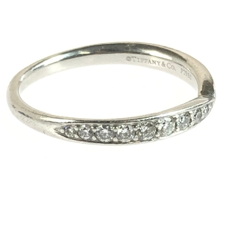 【中古品】【レディース】 TIFFANY&Co. ティファニー HARMONY BAND RING 60004581 ハーモニー バンド リング ダイヤモンド プラチナ 指輪 アクセサリー 182-251107-yy-03-tag カラー：シルバー 8号 万代Net店