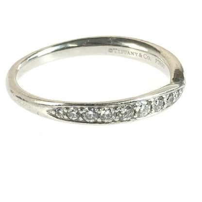 【中古品】【レディース】 TIFFANY&Co. ティファニー HARMONY BAND RING 60004581 ハーモニー バンド リング ダイヤモンド プラチナ 指輪 アクセサリー 182-251107-yy-03-tag カラー：シルバー 8号 万代Net店