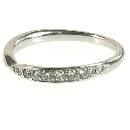 【中古品】【レディース】 TIFFANY&Co. ティファニー HARMONY BAND RING 60004581 ハーモニー バンド リング ダイヤモンド プラチナ 指輪 アクセサリー 182-251107-yy-03-tag カラー：シルバー 8号 万代Net店