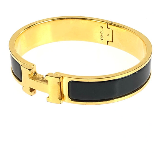 【現状渡し品】【レディース】 HERMES エルメス クリックH バングル アクセサリー 182-251112-na-05-tag カラー：ゴールド/ブラック 万代Net店