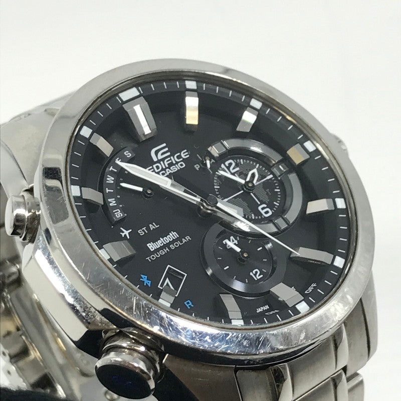 【現状渡し品】【メンズ】 CASIO カシオ EDIFICE エディフィス TOUGH SOLAR EQB-510 タフソーラー 腕時計 197-251209-na-06-tag カラー：シルバー 万代Net店