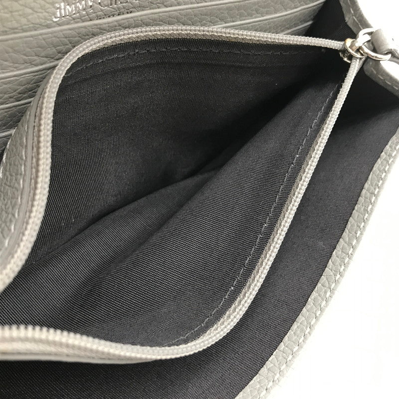 【中古品】【レディース】 JIMMY CHOO ジミーチュウ STAR STUDS LONG WALLET スター スタッズ ロング ウォレット 長財布 181-251116-na-10-tag カラー：グレー 万代Net店