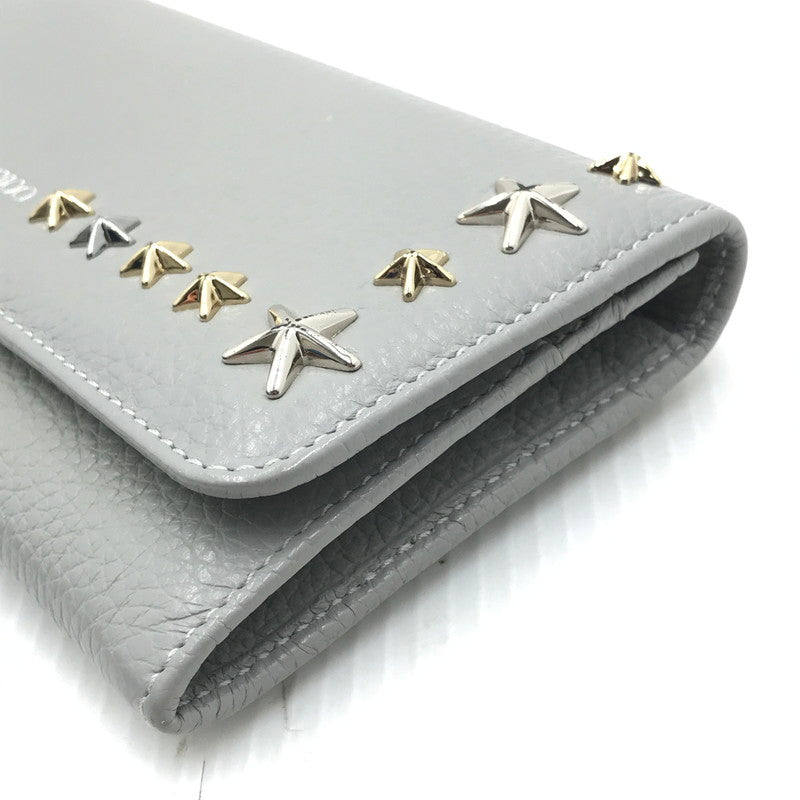 【中古品】【レディース】 JIMMY CHOO ジミーチュウ STAR STUDS LONG WALLET スター スタッズ ロング ウォレット 長財布 181-251116-na-10-tag カラー：グレー 万代Net店