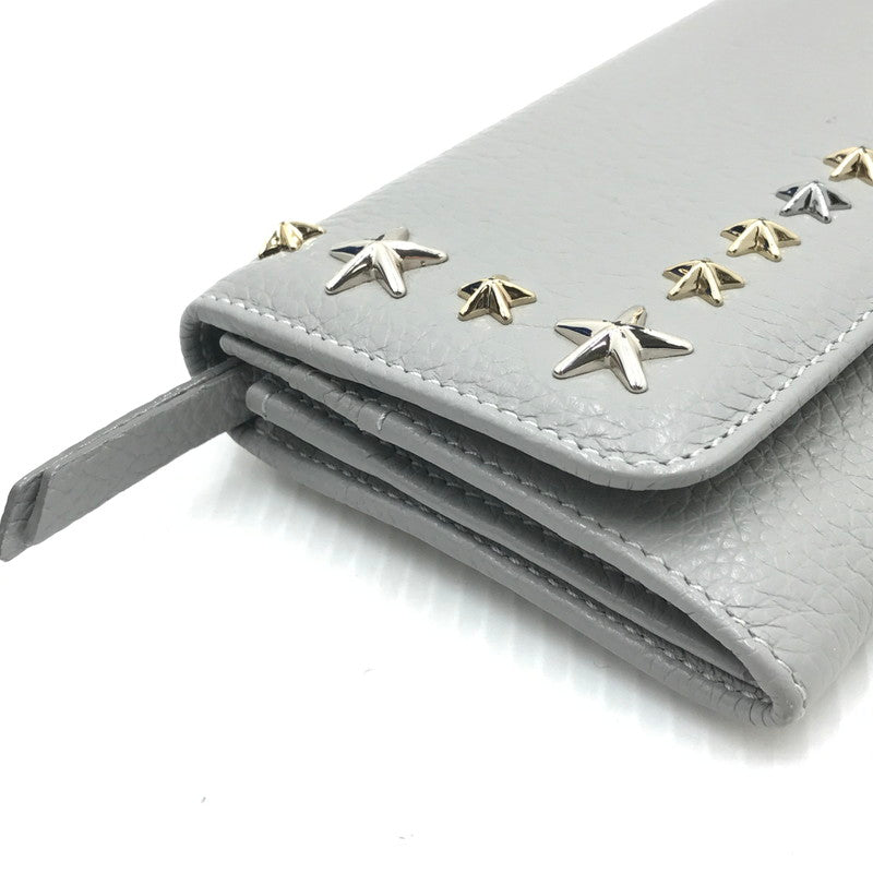 【中古品】【レディース】 JIMMY CHOO ジミーチュウ STAR STUDS LONG WALLET スター スタッズ ロング ウォレット 長財布 181-251116-na-10-tag カラー：グレー 万代Net店