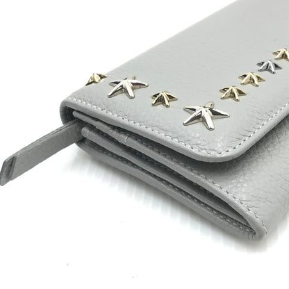 【中古品】【レディース】 JIMMY CHOO ジミーチュウ STAR STUDS LONG WALLET スター スタッズ ロング ウォレット 長財布 181-251116-na-10-tag カラー：グレー 万代Net店