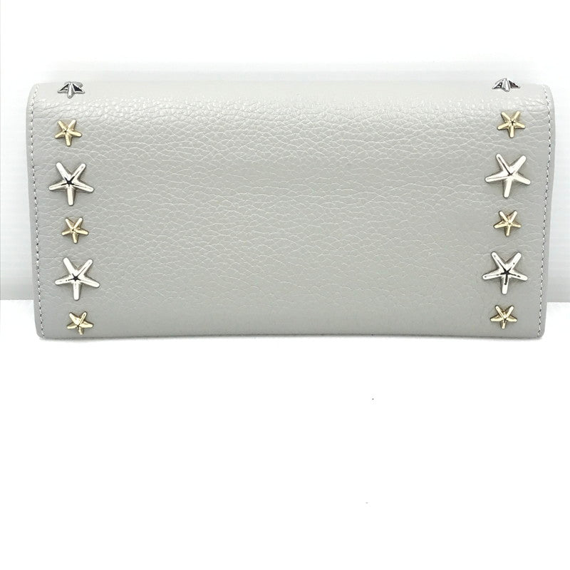 【中古品】【レディース】 JIMMY CHOO ジミーチュウ STAR STUDS LONG WALLET スター スタッズ ロング ウォレット 長財布 181-251116-na-10-tag カラー：グレー 万代Net店