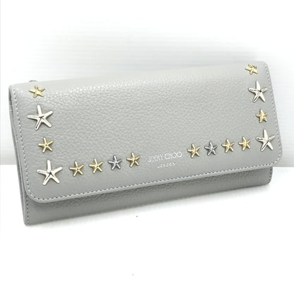 【中古品】【レディース】 JIMMY CHOO ジミーチュウ STAR STUDS LONG WALLET スター スタッズ ロング ウォレット 長財布 181-251116-na-10-tag カラー：グレー 万代Net店
