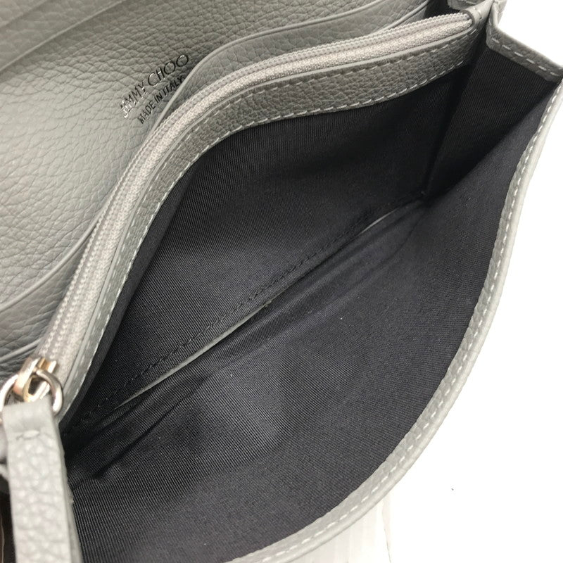 【中古品】【レディース】 JIMMY CHOO ジミーチュウ STAR STUDS LONG WALLET スター スタッズ ロング ウォレット 長財布 181-251116-na-10-tag カラー：グレー 万代Net店