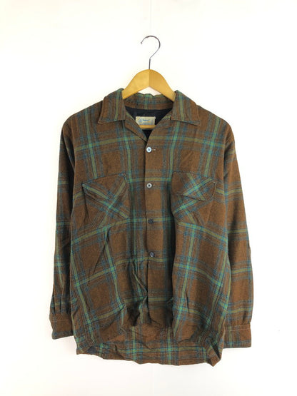 【現状渡し品】【メンズ】 TOWNCRAFT タウンクラフト VINTAGE WOOL L/S SHIRT ヴィンテージ ウール ロングスリーブ シャツ 長袖 トップス 146-251114-yy-02-tag サイズ：M カラー：ブラウン 万代Net店