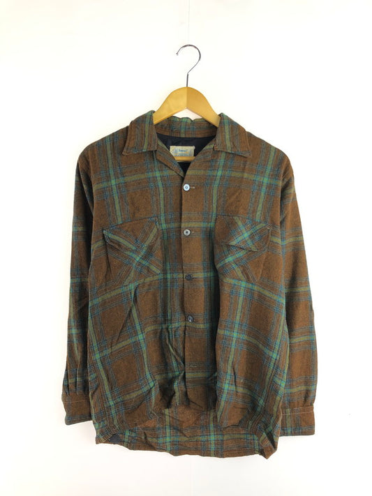 【現状渡し品】【メンズ】 TOWNCRAFT タウンクラフト VINTAGE WOOL L/S SHIRT ヴィンテージ ウール ロングスリーブ シャツ 長袖 トップス 146-251114-yy-02-tag サイズ：M カラー：ブラウン 万代Net店