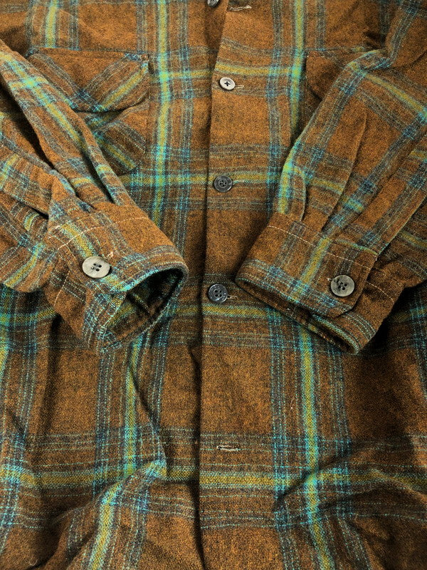 【現状渡し品】【メンズ】 TOWNCRAFT タウンクラフト VINTAGE WOOL L/S SHIRT ヴィンテージ ウール ロングスリーブ シャツ 長袖 トップス 146-251114-yy-02-tag サイズ：M カラー：ブラウン 万代Net店